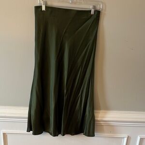 Quince Olive Green Midi Skirt